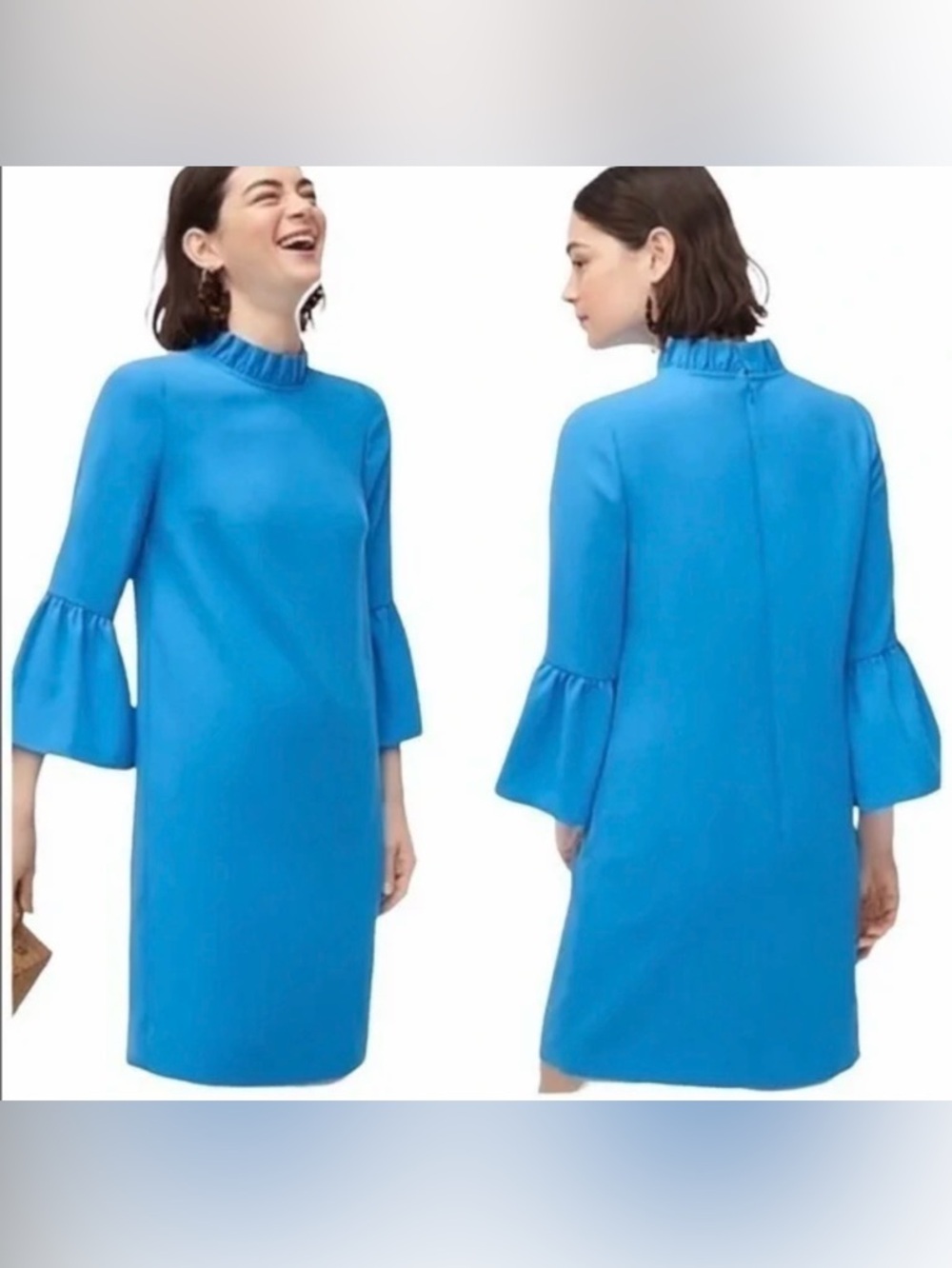 j.crew Blue Bell sleeve Dress Size 4